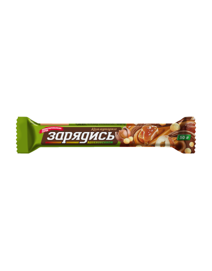 «Батончик ЗАРЯДИСЬ» с фундуком и воздушным рисом в молочном шоколаде «Батончик ЗАРЯДИСЬ» с фундуком и воздушным рисом в молочном шоколаде