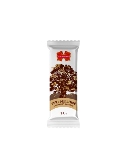 КОНФЕТЫ ГЛАЗИРОВАННЫЕ «ТРЮФЕЛЬНЫЕ» ВАФЕЛЬНЫЕ В МОЛОЧНОМ ШОКОЛАДЕ 35 г 