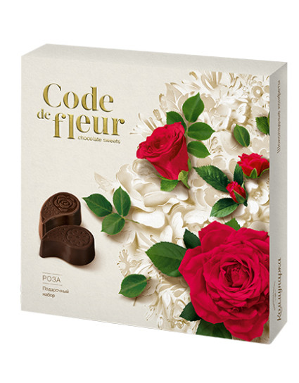 Подарочный набор шоколадных конфет «Code de fleur» роза