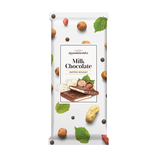 Milk Chocolate nutmix nougat молочный с ореховой нугой, 85г