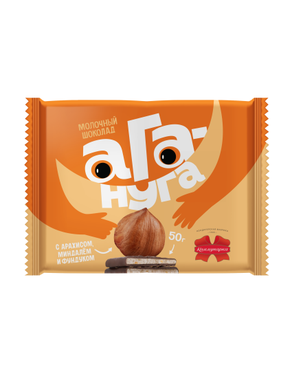 Конфета шоколадная «Ага-нуга» с орехом Конфета шоколадная «Ага-нуга» с орехом